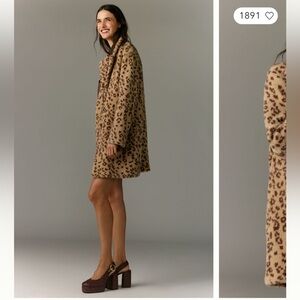 Anthropologie Sanctuary Hometown Fuzzy Knit Coat